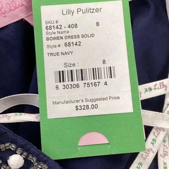 NWT Lily Pulitzer Woman Beaded Dress Size 8